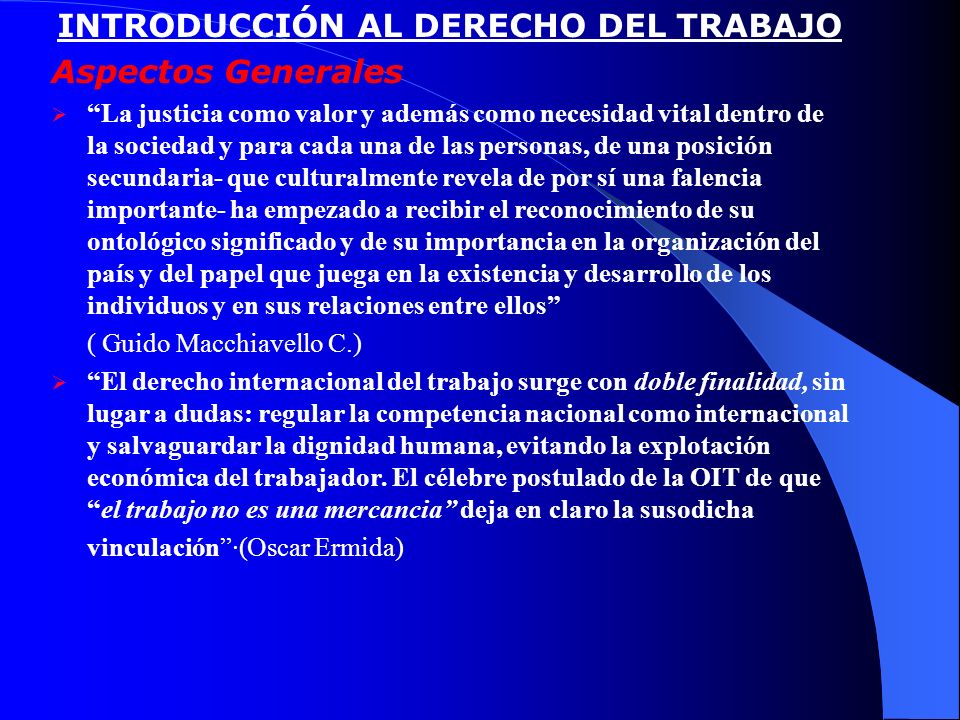 INTRODUCCIÓN AL DERECHO DEL TRABAJO