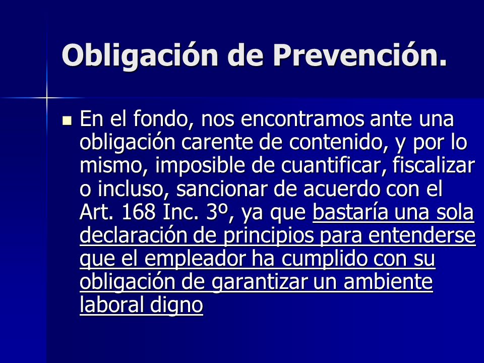 Obligación de Prevención.