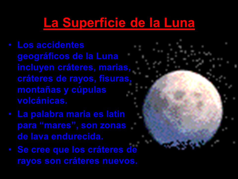 La Superficie de la Luna