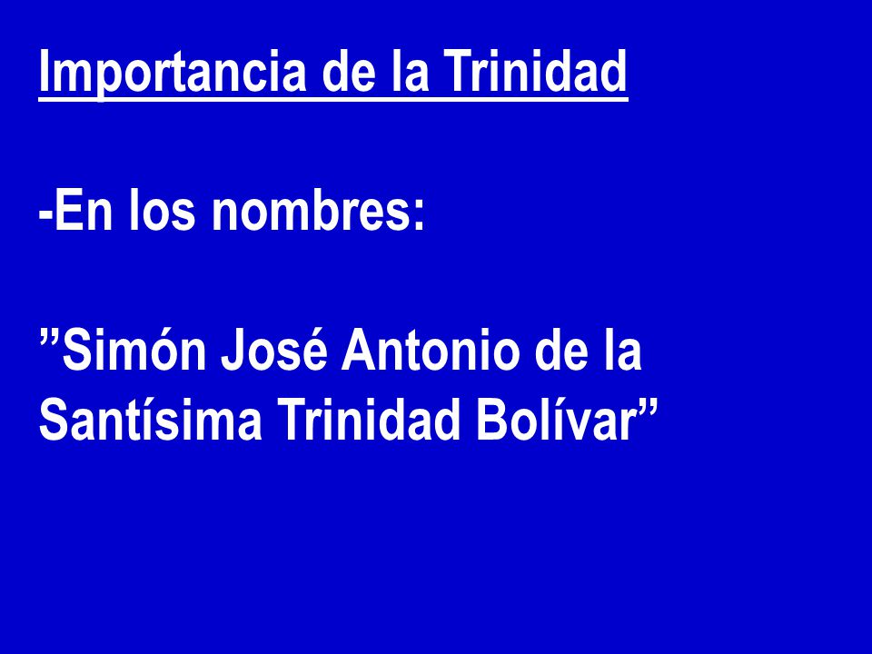 Importancia de la Trinidad