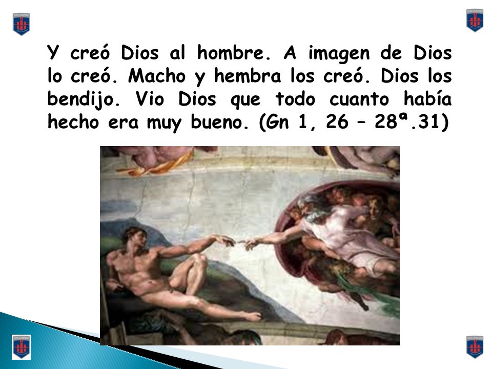 Y creó Dios al hombre. A imagen de Dios lo creó