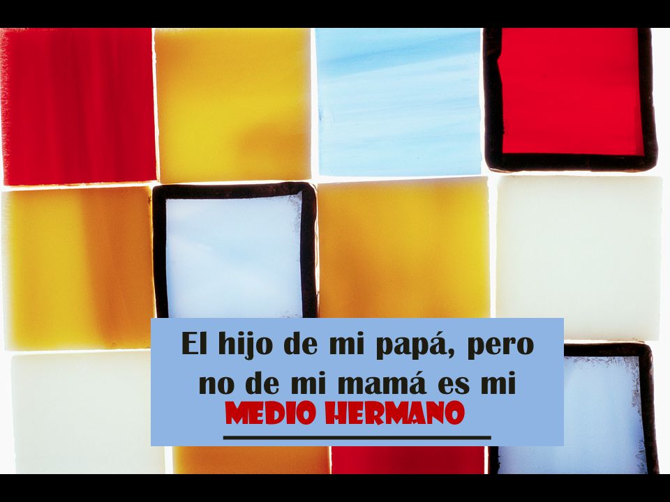 El hijo de mi papá, pero no de mi mamá es mi ________________