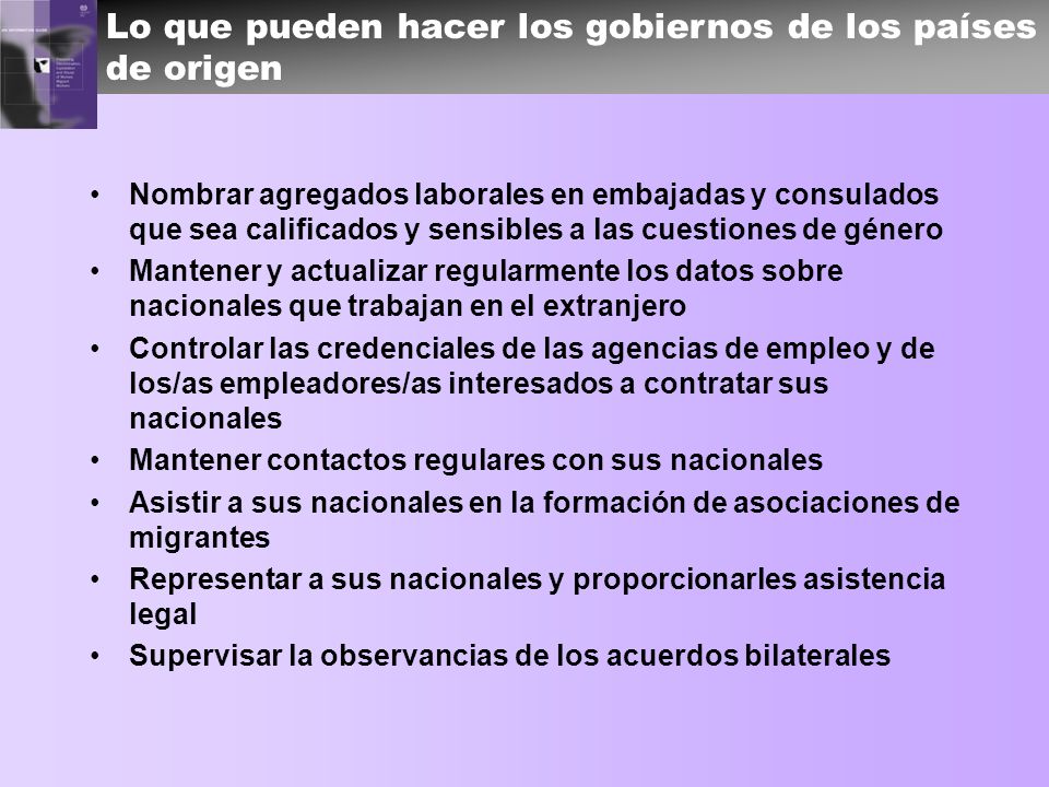 Lo que pueden hacer los gobiernos de los países de origen