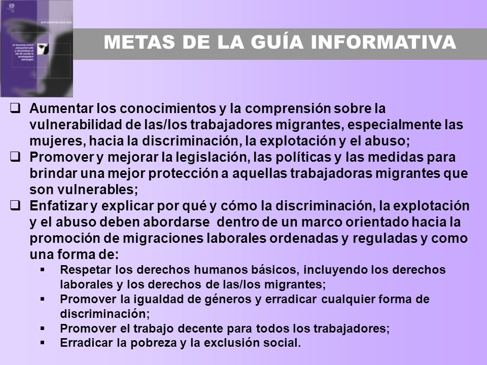 METAS DE LA GUÍA INFORMATIVA