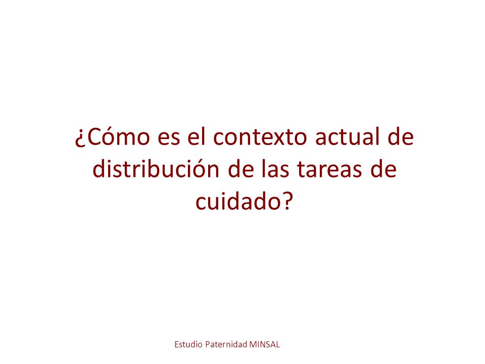 ¿Cómo es el contexto actual de distribución de las tareas de cuidado