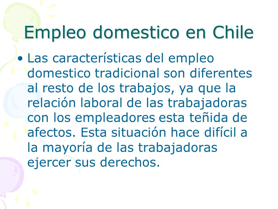 Empleo domestico en Chile