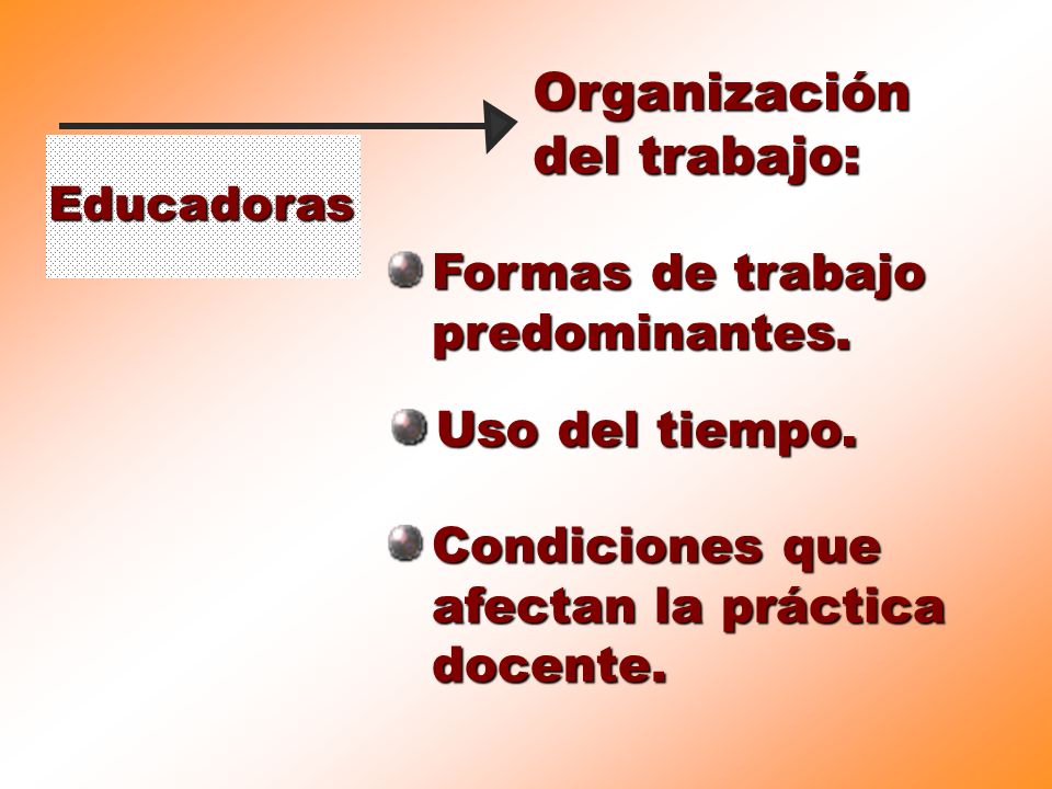 Organización del trabajo: