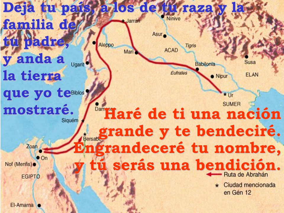 Haré de ti una nación grande y te bendeciré. Engrandeceré tu nombre,