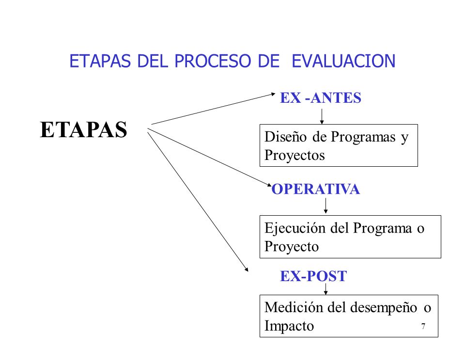 ETAPAS DEL PROCESO DE EVALUACION