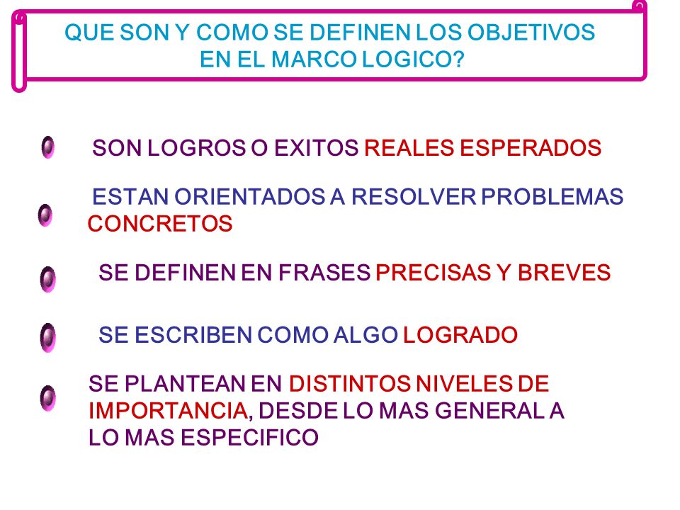 QUE SON Y COMO SE DEFINEN LOS OBJETIVOS