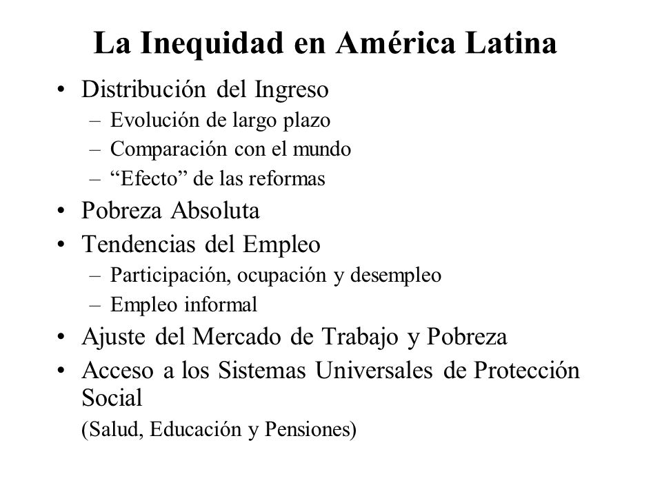 La Inequidad en América Latina