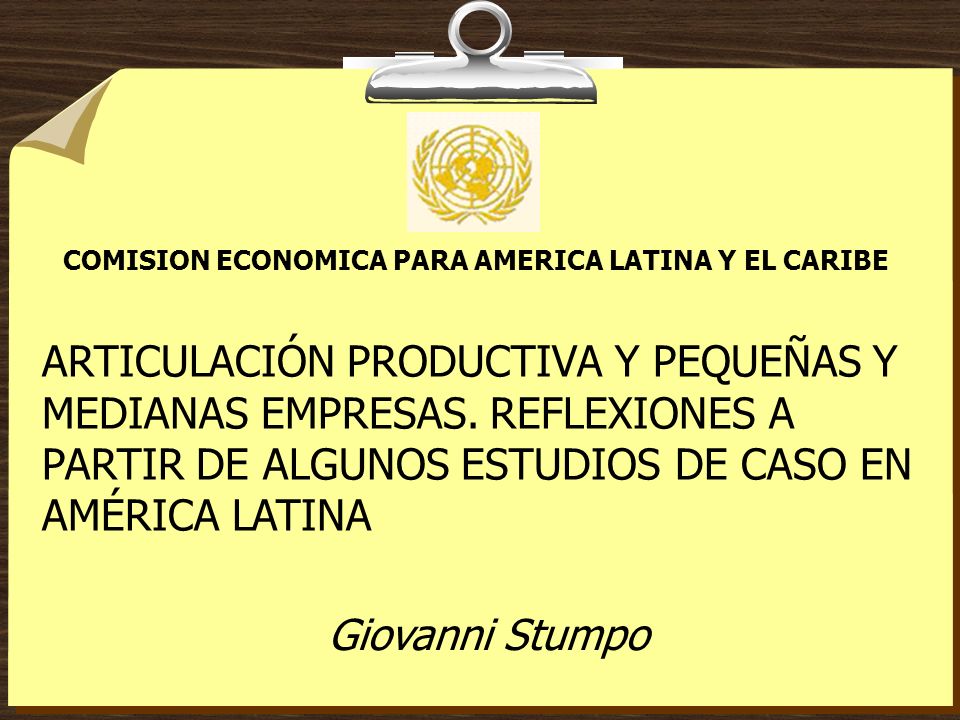 COMISION ECONOMICA PARA AMERICA LATINA Y EL CARIBE