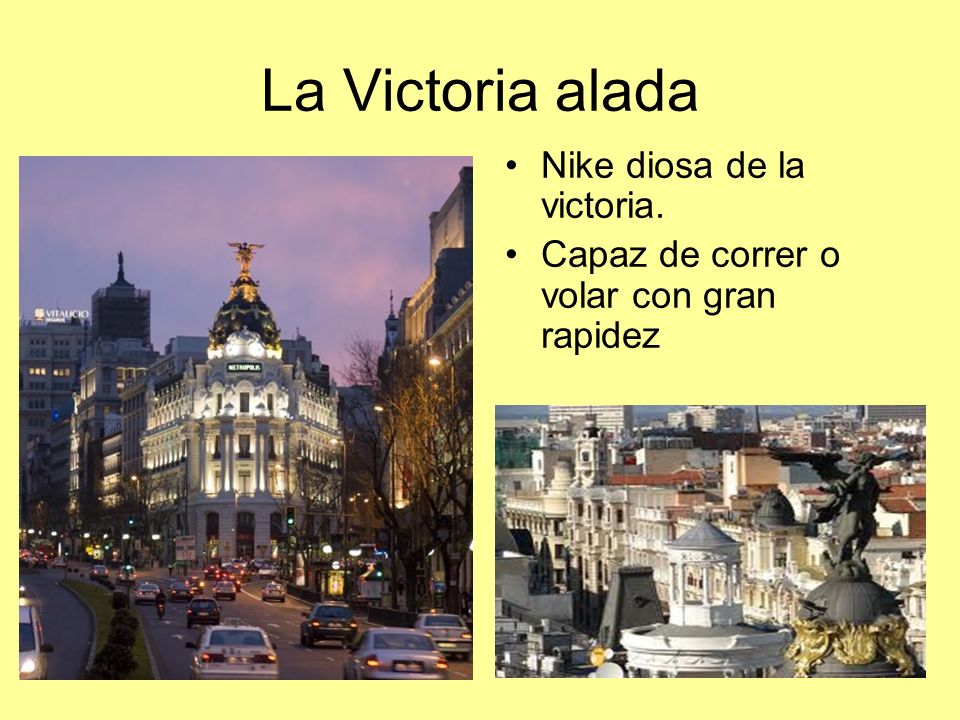 La Victoria alada Nike diosa de la victoria.