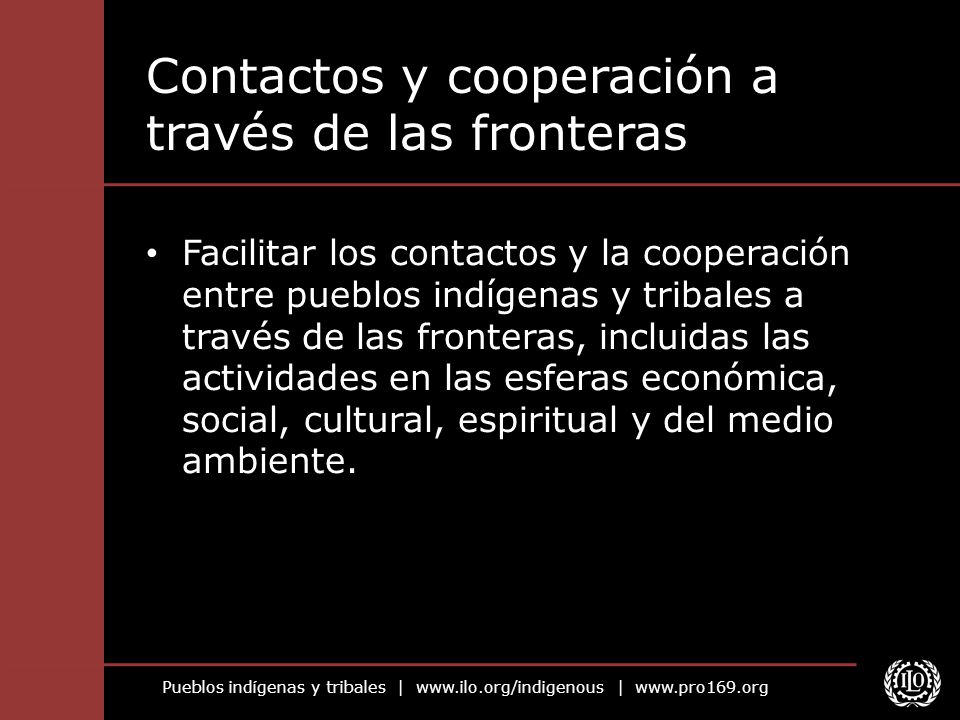 Contactos y cooperación a través de las fronteras