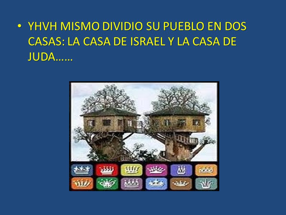 YHVH MISMO DIVIDIO SU PUEBLO EN DOS CASAS: LA CASA DE ISRAEL Y LA CASA DE JUDA……