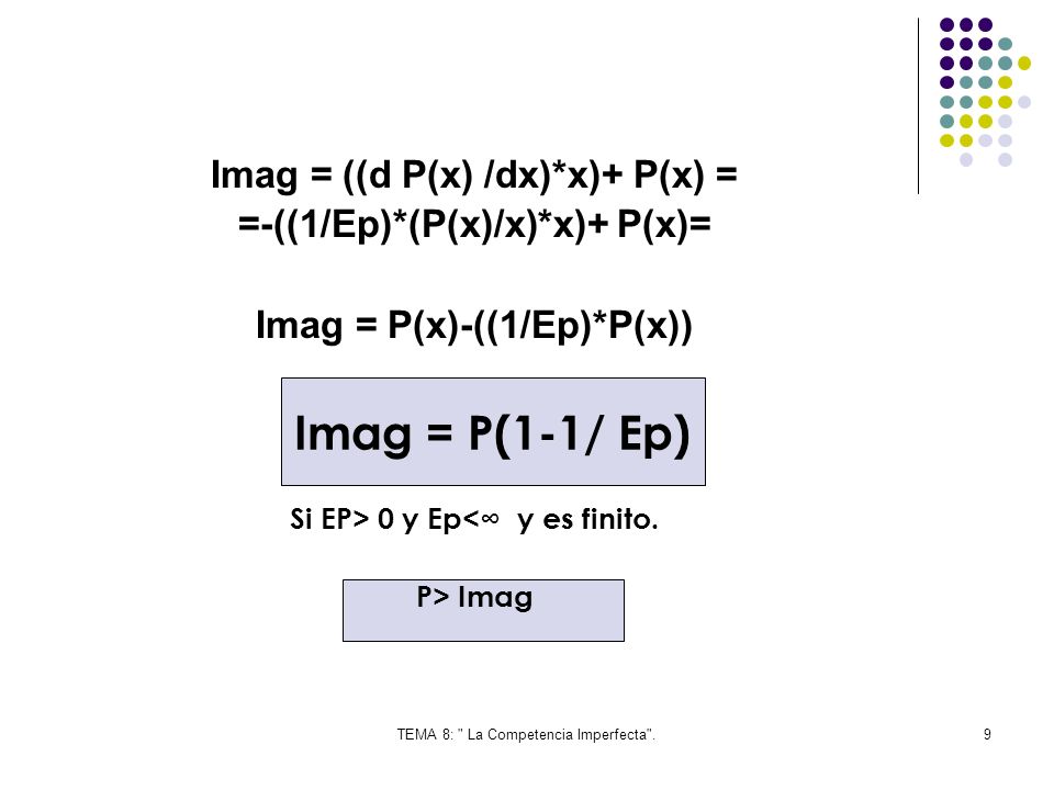Imag = P(1-1/ Ep) Imag = ((d P(x) /dx)*x)+ P(x) =