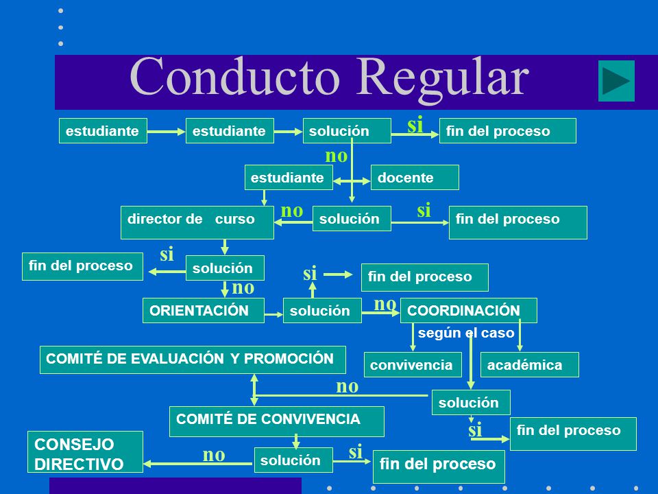Conducto Regular si no no si si si no no no si no si CONSEJO DIRECTIVO