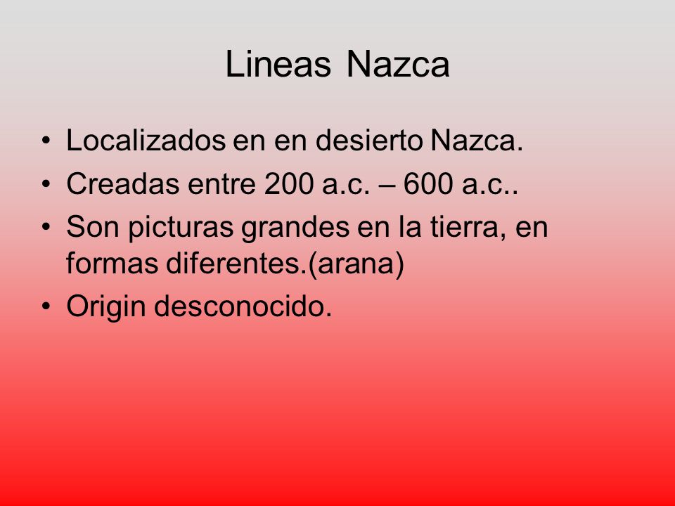 Lineas Nazca Localizados en en desierto Nazca.