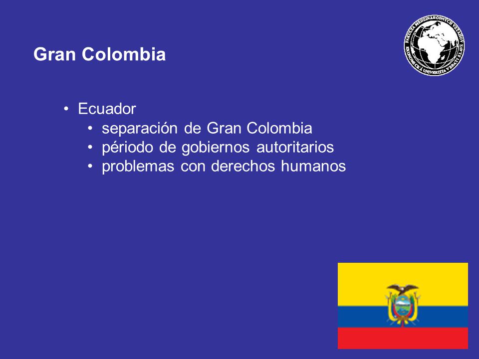 Gran Colombia Ecuador separación de Gran Colombia