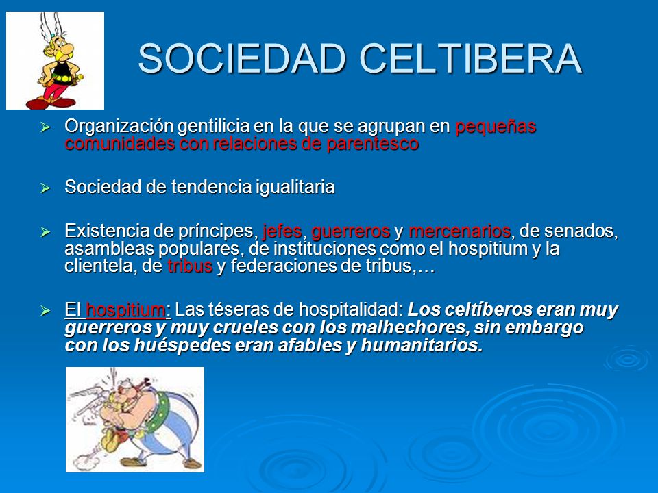 SOCIEDAD CELTIBERA Organización gentilicia en la que se agrupan en pequeñas comunidades con relaciones de parentesco.