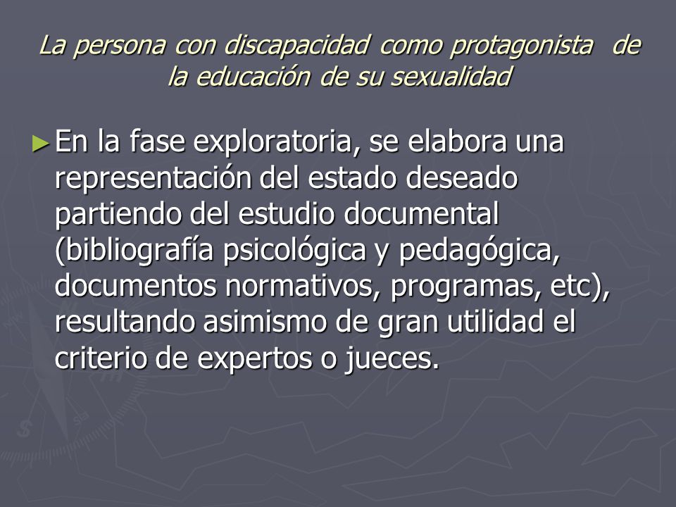 La persona con discapacidad como protagonista de la educación de su sexualidad
