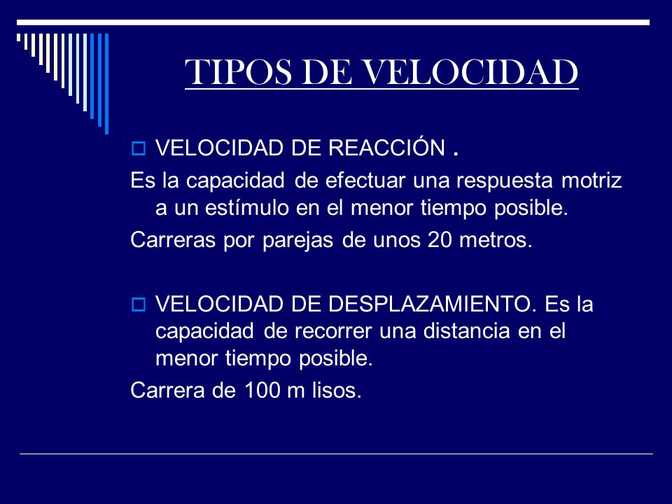 TIPOS DE VELOCIDAD VELOCIDAD DE REACCIÓN .