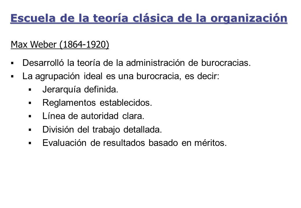 Escuela de la teoría clásica de la organización