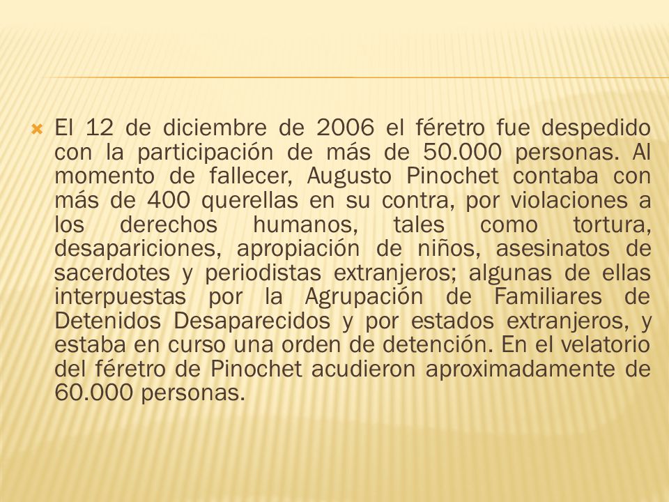 El 12 de diciembre de 2006 el féretro fue despedido con la participación de más de personas.