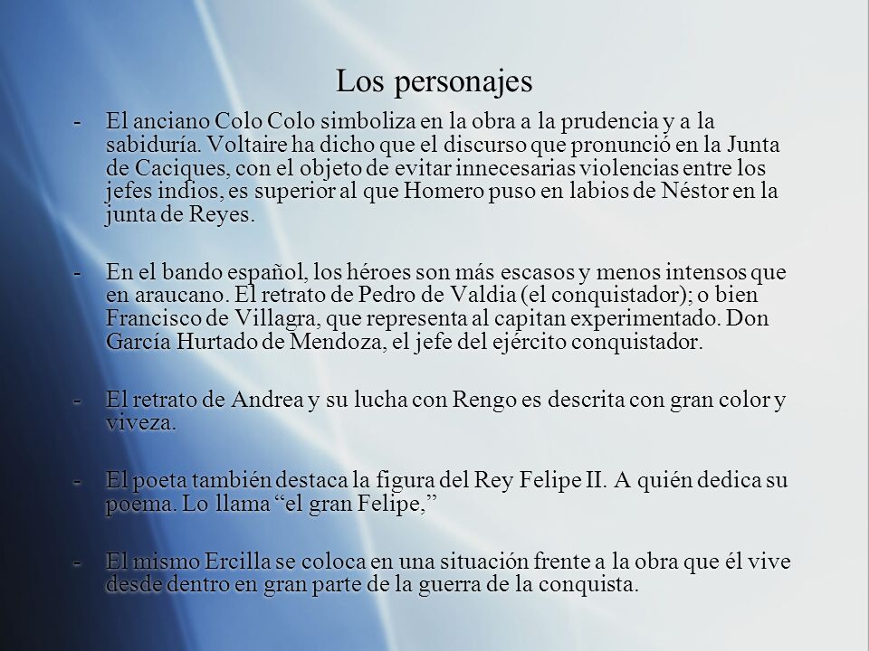 Los personajes