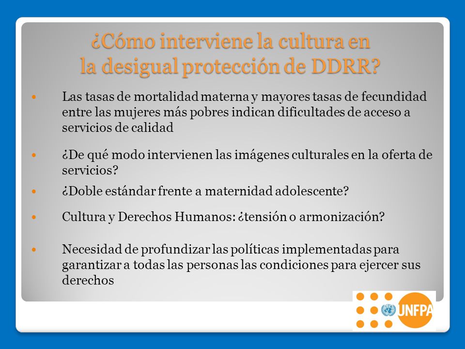¿Cómo interviene la cultura en la desigual protección de DDRR
