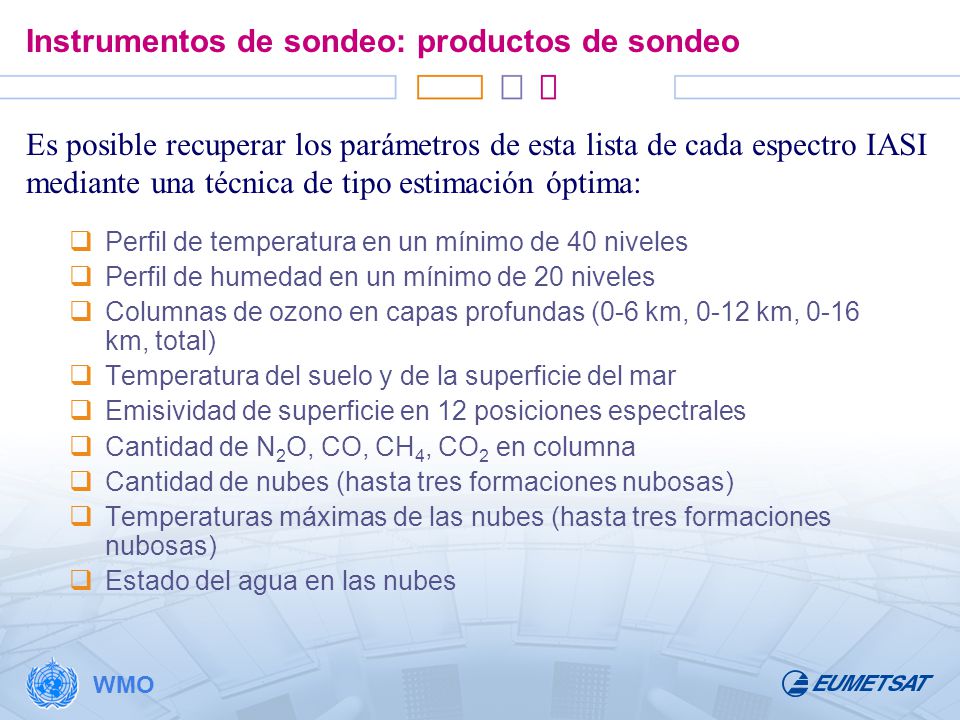 Instrumentos de sondeo: productos de sondeo