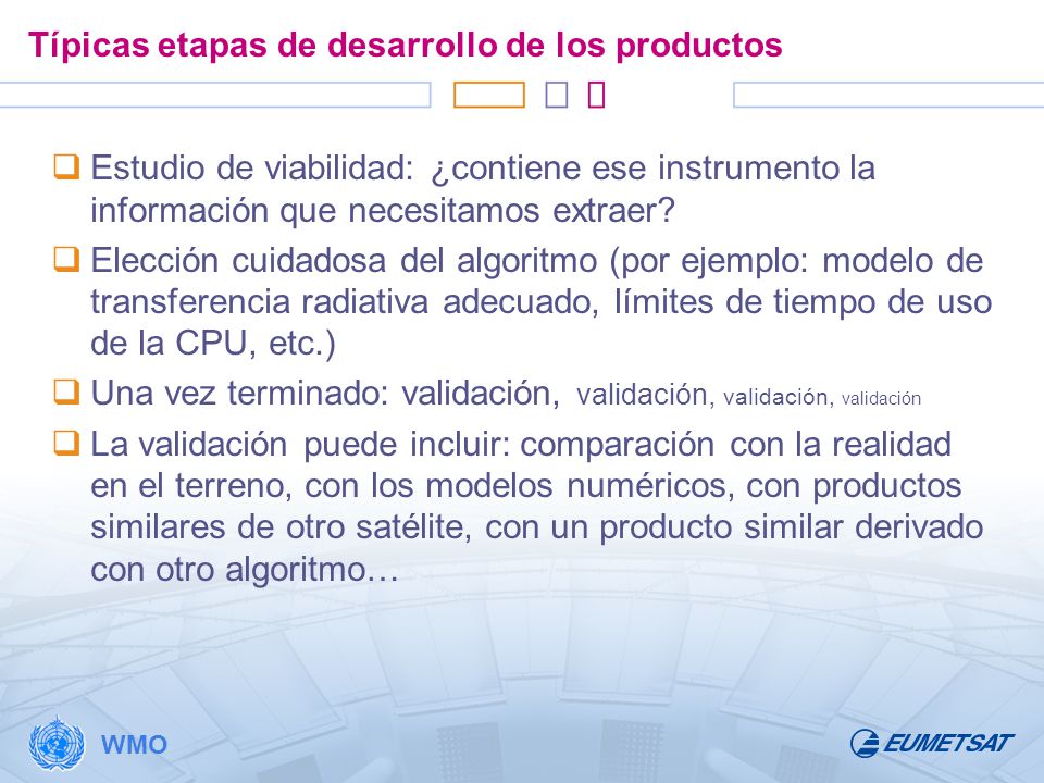 Típicas etapas de desarrollo de los productos