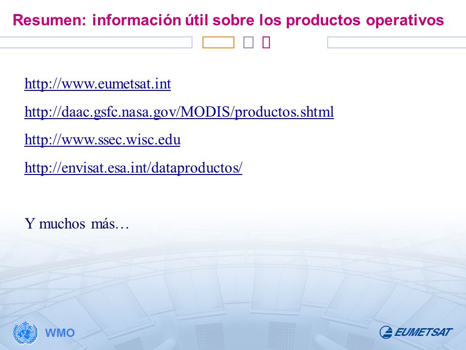 Resumen: información útil sobre los productos operativos