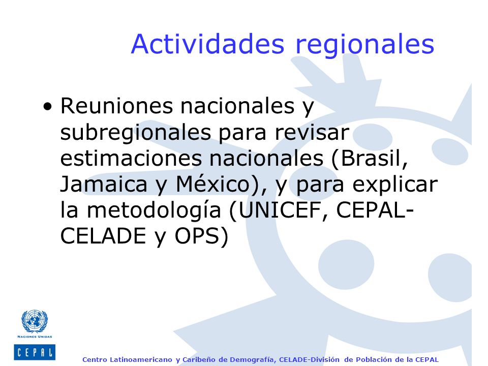Actividades regionales