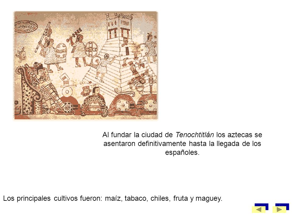 Al fundar la ciudad de Tenochtitlán los aztecas se asentaron definitivamente hasta la llegada de los españoles.