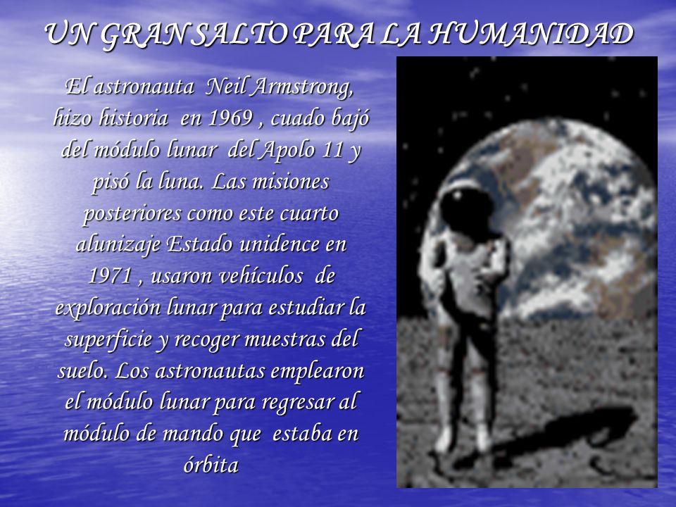 UN GRAN SALTO PARA LA HUMANIDAD