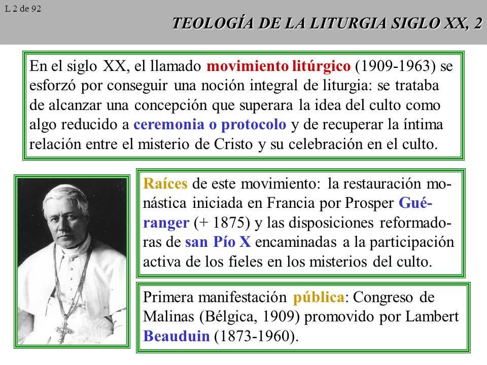 TEOLOGÍA DE LA LITURGIA SIGLO XX, 2