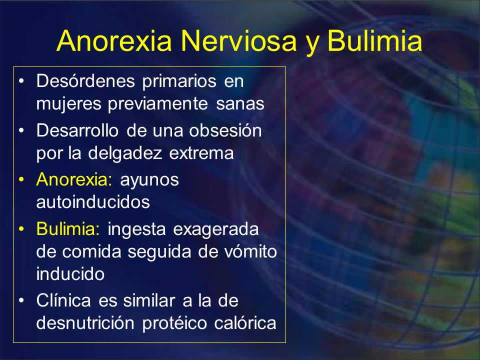 Anorexia Nerviosa y Bulimia