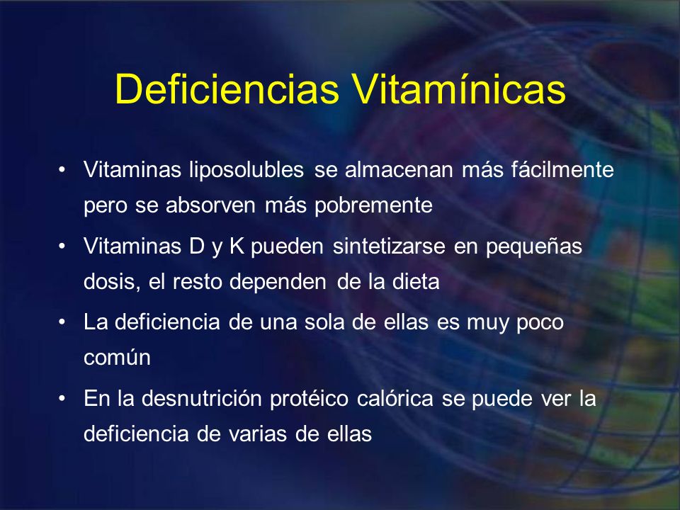 Deficiencias Vitamínicas