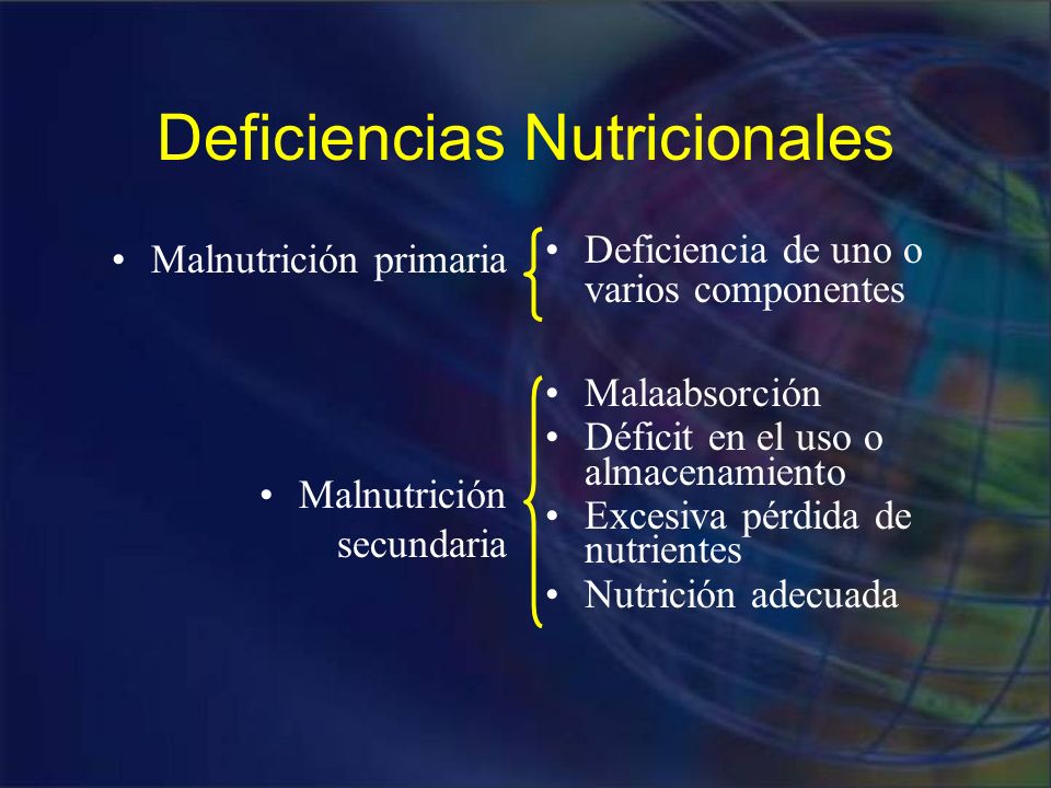 Deficiencias Nutricionales