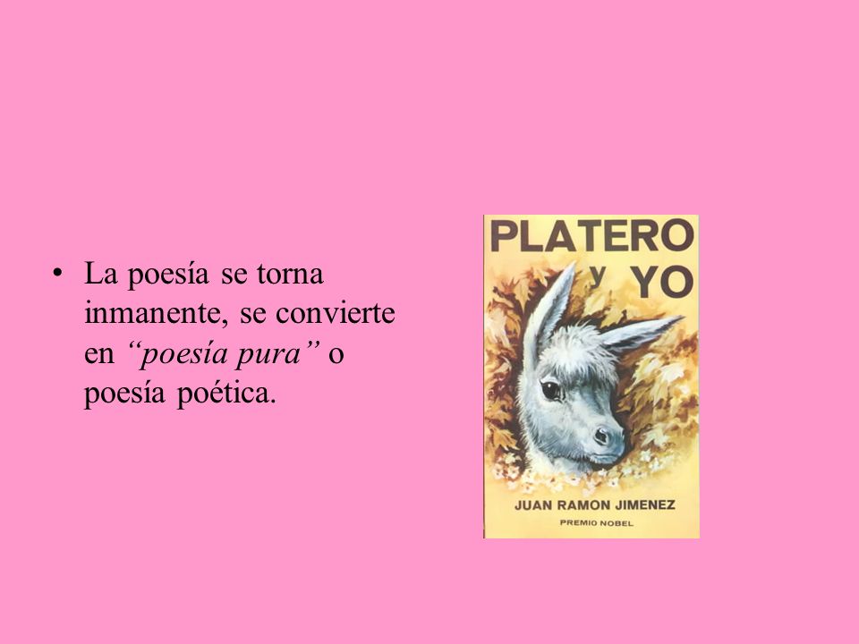 La poesía se torna inmanente, se convierte en poesía pura o poesía poética.