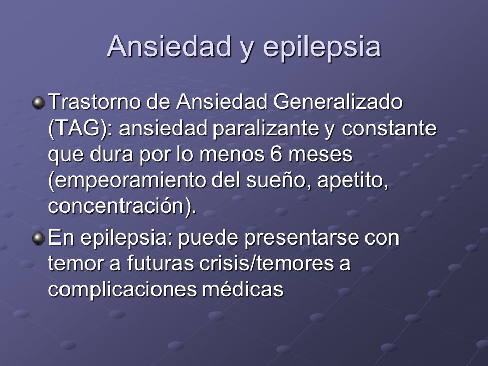 Ansiedad y epilepsia
