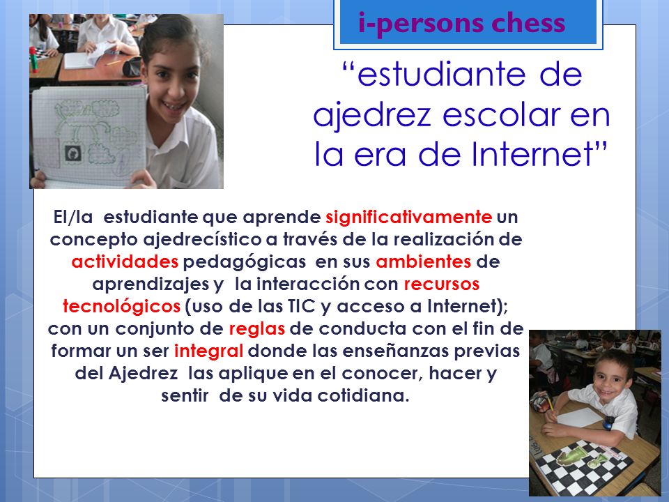estudiante de ajedrez escolar en la era de Internet
