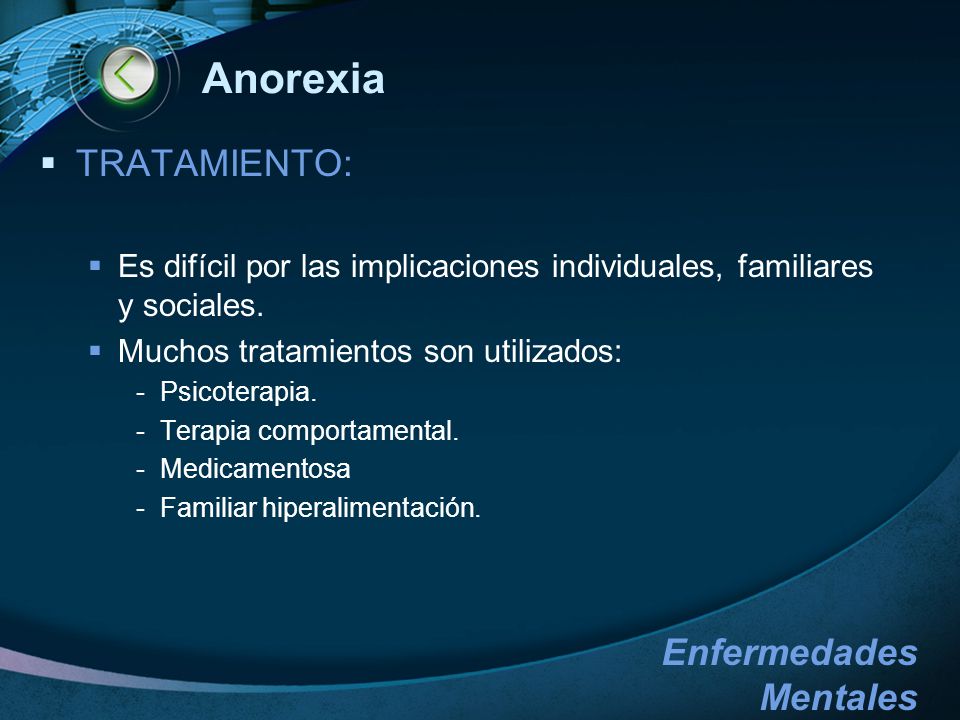 Anorexia TRATAMIENTO: