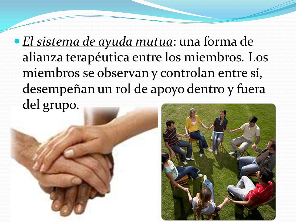 El sistema de ayuda mutua: una forma de alianza terapéutica entre los miembros.