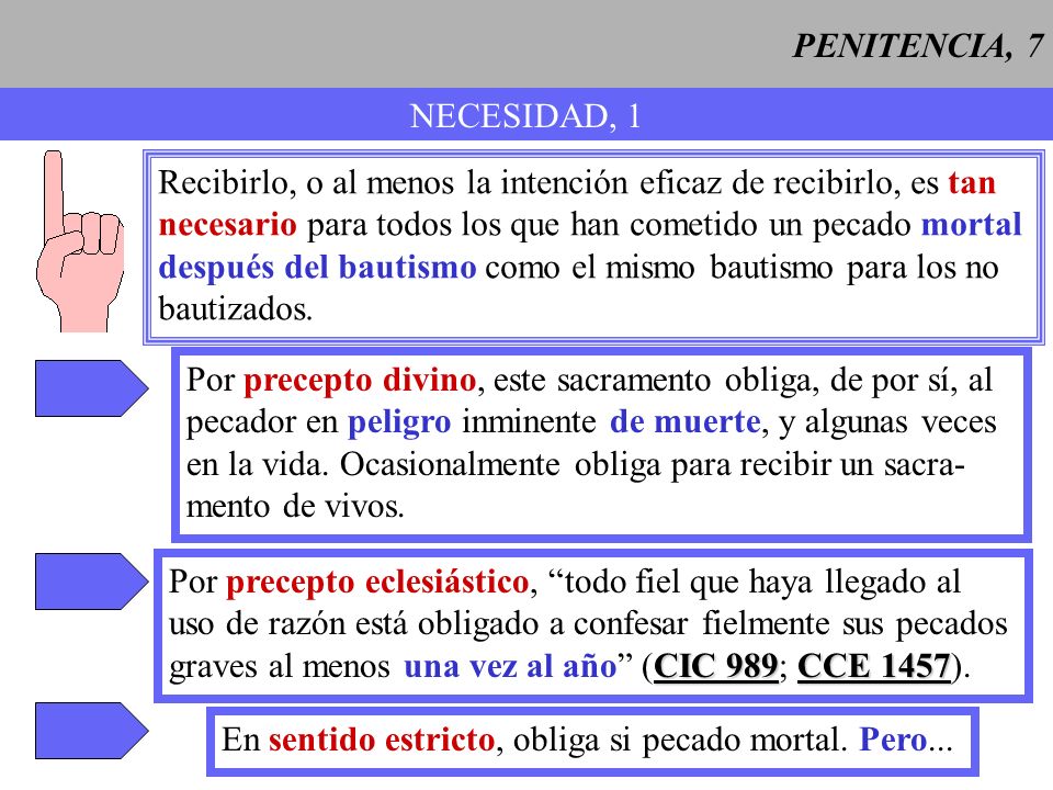 PENITENCIA, 7 NECESIDAD, 1. Recibirlo, o al menos la intención eficaz de recibirlo, es tan.
