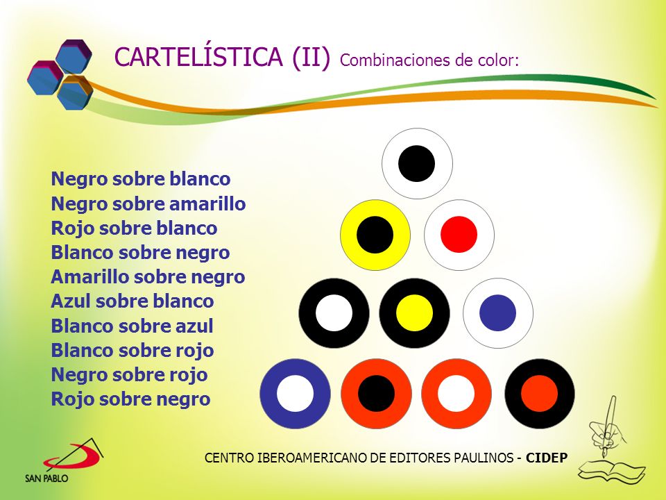 CARTELÍSTICA (II) Combinaciones de color: