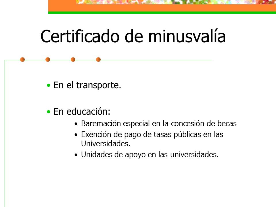 Certificado de minusvalía