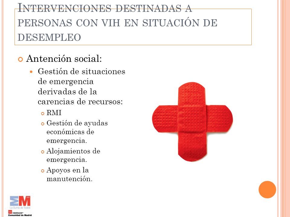 Intervenciones destinadas a personas con vih en situación de desempleo