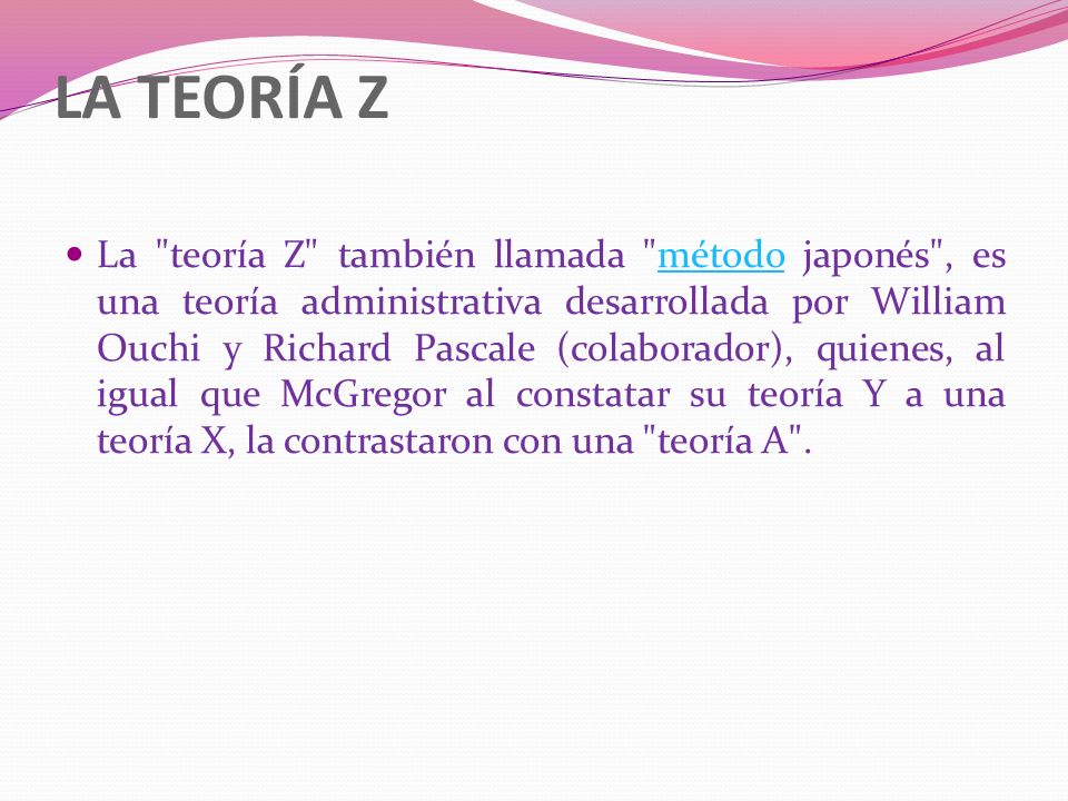 LA TEORÍA Z